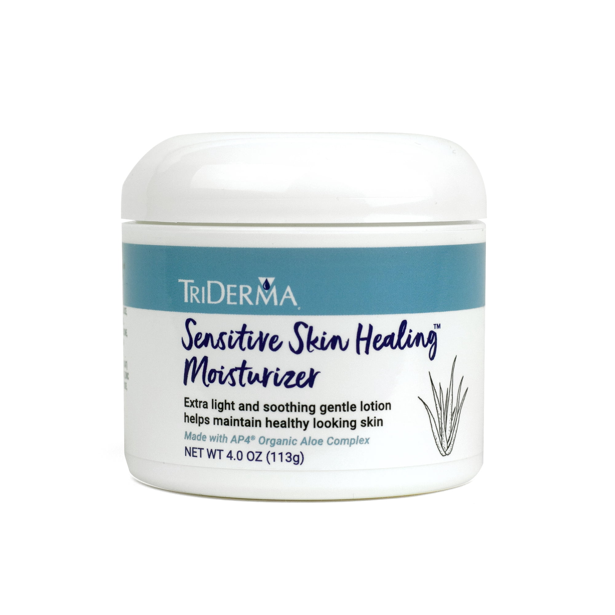 TriDerma Sensitive Skin Healing Moisturizer, Non-Greasy Light-Weight Formula (4 oz)