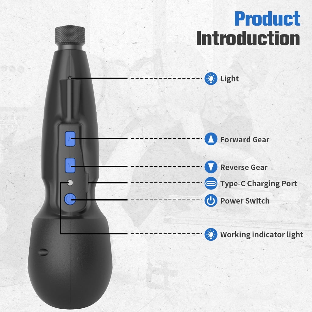 Zeiwohndc Rechargeable Cordless Electric Screwdriver Precise Power Tool for Phone