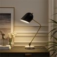 thumbnail image 3 of Posh Living Armin Table Lamp 5ft Power Cord Marble Stone Base Black, 3 of 9