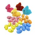 thumbnail image 4 of jifeng 4Pcs Easter Foam Rabbits 24Pcs Colorful Eggs Artificial Bird Eggs for Easter B, 4 of 9