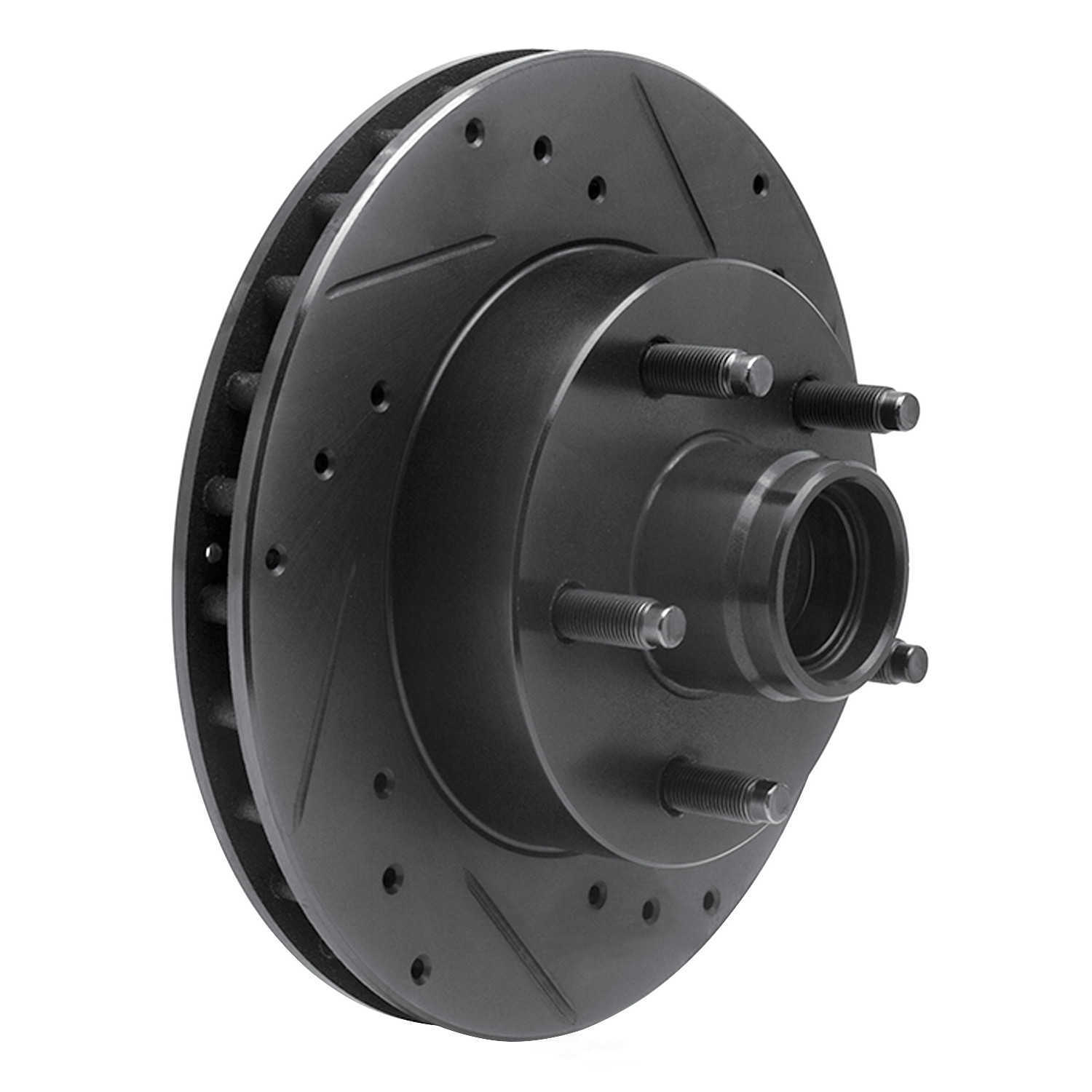 Dynamic Friction Company 633-54138R DFC Brake Rotor - Drilled And Slotted - Black