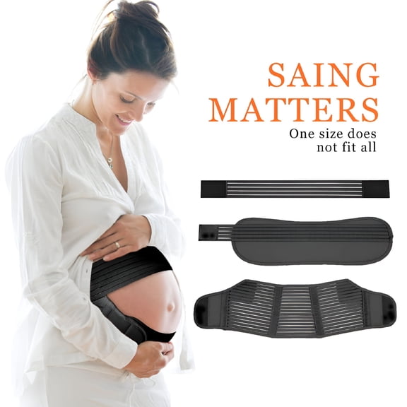 TELOLY Maternity Belly Band, Adjustable Girdles for Women Body Shaper, Antepartum Abdominal Support Belt, Postnatal Recovery Wrap, L