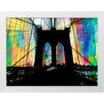 thumbnail image 2 of Stephen Chambers 32x25 White Modern Wood Framed Wall Art Titled - Brooklyn Bridge 2, 2 of 6
