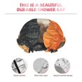 thumbnail image 3 of Kdxio Four Cats Watching Rain Print Shower Cap for Women,Elastic and Reusable,Double Waterproof Layers Bathing Hat, 3 of 6