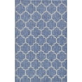 thumbnail image 1 of Unique Loom Trellis Collection Casual Moroccan Lattice Transitional Indoor and Outdoor Flatweave Area Rug, 5' x 8', Navy Blue/Gray, 1 of 1