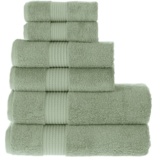 MAURA Basics Performance Bath Towels Set with Hanging Loop. American