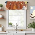 thumbnail image 2 of Western Cowboy Valance Curtain for Windows Retro Vintage Orange Cowgirl Rod Pocket Curtain Valances Short Window Treatments Panels for Kitchen Bathroom Laundry Room Basement 60 x 18 Inch, 2 of 9