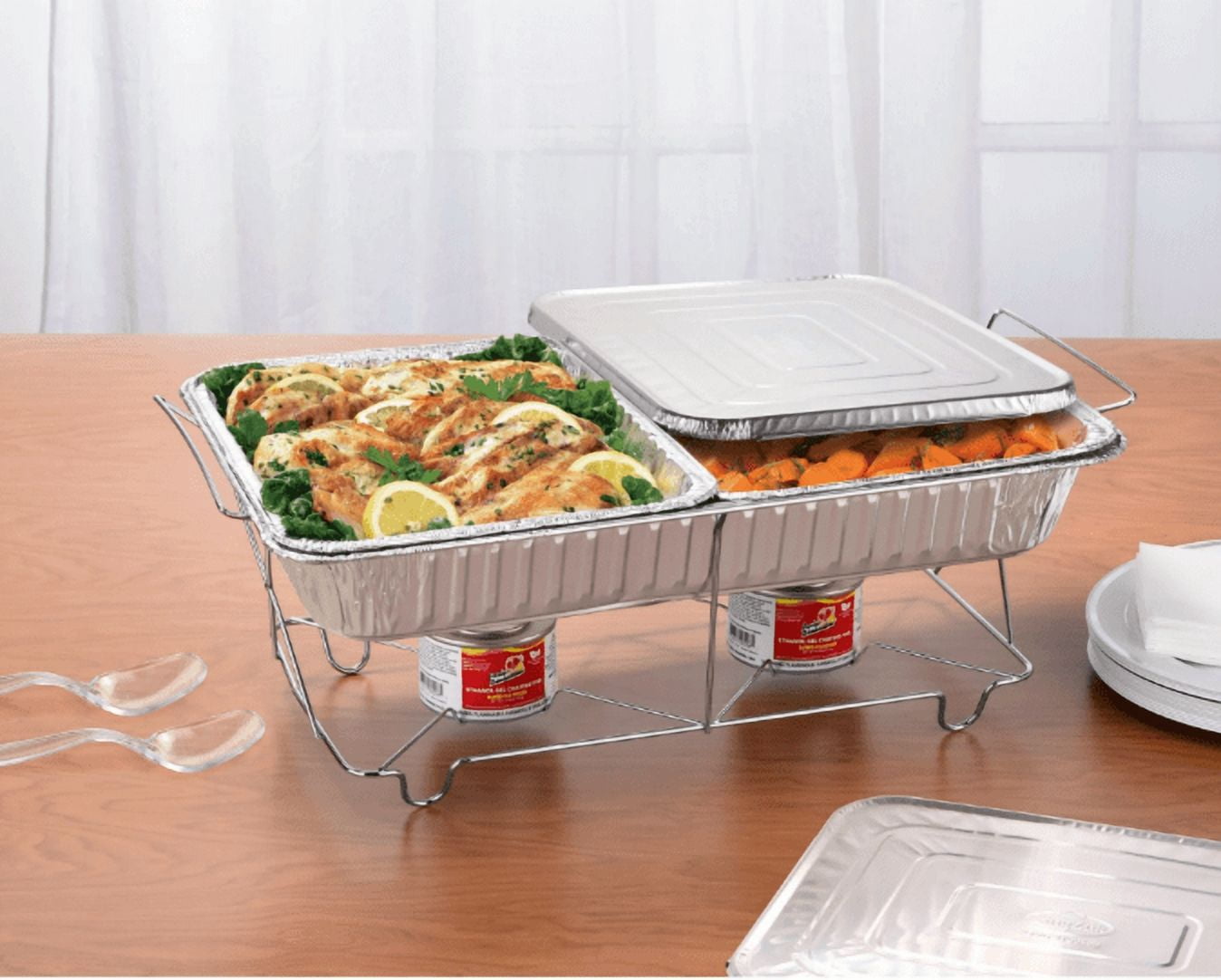 30-Piece Chafing Dish Set with Gel Fuel – Catering Kit for Parties & Events
