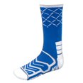 thumbnail image 2 of Brybelly SSOC-005L Chaussettes de Compression de Basket-Ball&44; Bleu & Blanc - Grand, 2 of 6