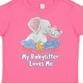 thumbnail image 4 of Inktastic My Babysitter Loves Me Cute Elephants Clouds Moon and Stars Boys or Girls Toddler T-Shirt, 4 of 5