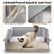 thumbnail image 3 of Caja de arena para gatos LEGOURNS XL de acero inoxidable con tapa para grandes felinos, 3 of 9