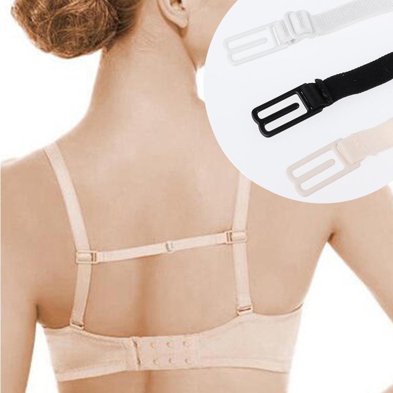 Pack Of 3pcs Nonslip Elastic Adjustable Band Bra Strap Holder Racer Back  Clip For Women Lady 