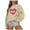 Khaki, variant on Guluxicc Sweatshirts for Women Valentine's Day Letter Graphic Print Pullover Tops Casual Crewneck Long Sleeve Shirts, Brown, S