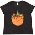 thumbnail image 3 of Inktastic Pumpkin Unicorn for Halloween and Thanksgiving Women's Plus Size T-Shirt, 3 of 5