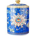 thumbnail image 1 of Enamel Ceramic Tea Caddy Tea Canister Tea Storage Container Tins Jar with Airtight Lid Water-proof Tank for Tea  Coffee  Herb  Sugar  Spice  Nuts, 1 of 3