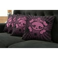 thumbnail image 2 of Ambesonne Pink Throw Pillow Cover 4 Pack, Skull Grunge Pop Art, 16", Pink Black, 2 of 6