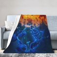 thumbnail image 2 of Mewtwo Cartoon Throw Blanket, Super Soft Cozy Flannel Fleece Picnic Blanket for Boys Girls Adults, Warm Plush Blankets for Couch Sofa Bed Living Room, 2 of 7