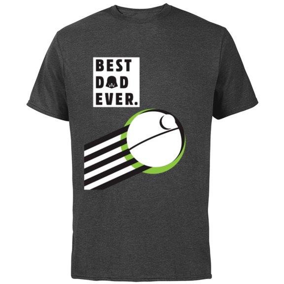Star Wars Darth Vader Death Star Best Dad Ever - Short Sleeve Cotton T-Shirt for Adults - Customized-Charcoal