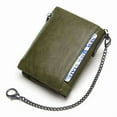 thumbnail image 5 of Vintage Small Women's wallet RFID Blocking Chain ladies purse leather (brown), 5 of 7