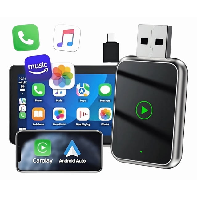 Wireless Carplay Convierte El Modo Cableado En Inalámbrico Xtellar negro