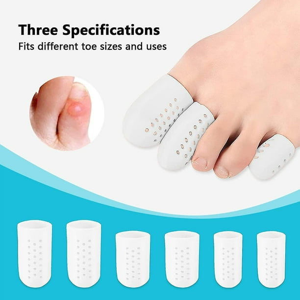 12pcs Gel Toe Protectors Breathable Blister Toe Caps With Holes