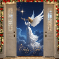 thumbnail image 5 of Elegant Design Holy Night Angel Banner Decorative Print Starry Sky Angelic Theme for Christmas Celebration Home Decoration Church Events, 5 of 9