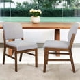 thumbnail image 5 of Noble House Strong Caldwell Dining Chair Set, Boucle Upholstery with Solid Wood Frame, Set of 2, Light Grey, 5 of 11