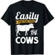 thumbnail image 1 of Fácilmente distraído por vacas, divertida camiseta de regalo de famas de vaca, 1 of 2