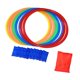 thumbnail image 3 of Juego de saltos portátil con 10 aros de rayuela para entrenamiento de agilidad y conectores. 48 centímetros, 3 of 9