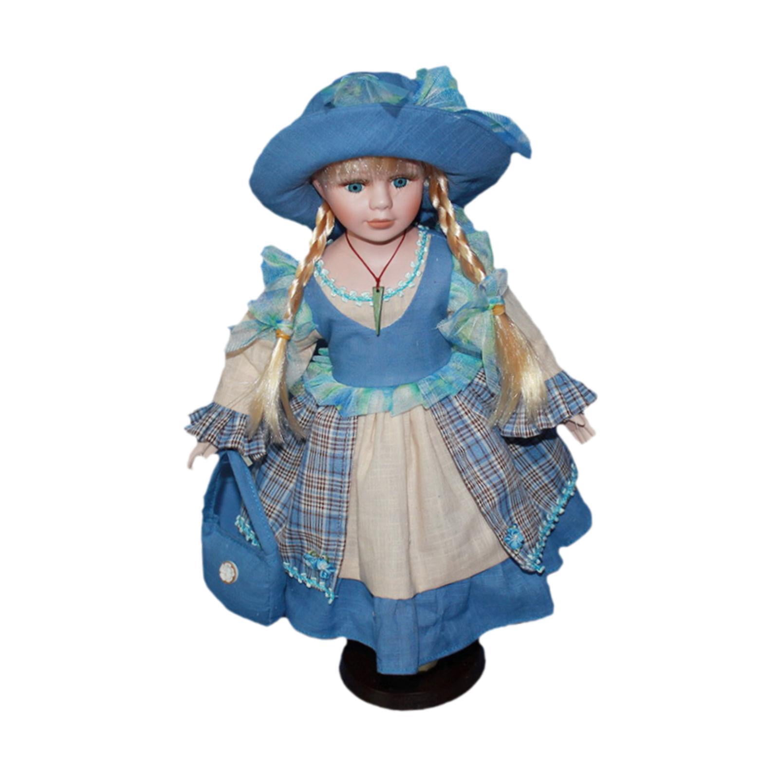 TISHITA 15.75'' Porcelain Doll Dressed Porcelain Doll in Outfit