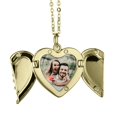 thumbnail image 2 of Alas de ángel pareja colgante coche en blanco collares en forma de corazón regalo para mujeres hombres, 2 of 3
