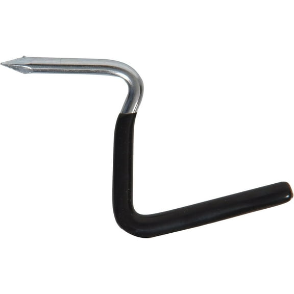 853039, Angled Black Vinyl Drive Hook - 10 PACK