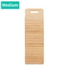 Available Wood Washboard Washing board with Round Handle Hand Percussion Hand Wash Board for Home Laundry Clothes Practical Durable Bamboo Thickened Washboard