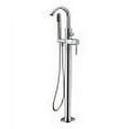 thumbnail image 4 of ALFI brand AB2534-PC Polished Chrome Single Lever Floor Mounted Tub Filler Mixer w Hand Held Shower Head, 4 of 12
