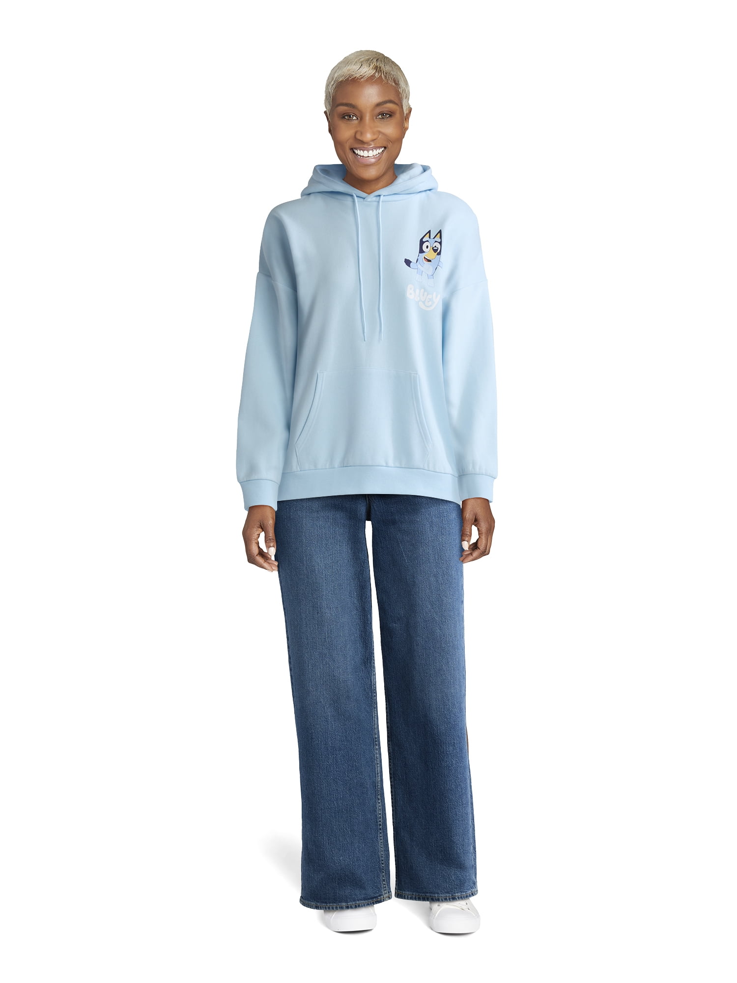 Bluey Women’s and Women's Plus Graphic Pullover Hoodie Sweatshirt, Sizes XXS-XXL