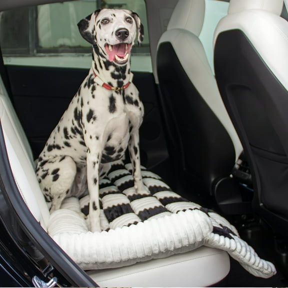 Dog Back Seat Cover, Pets Seat Covers for Cars & SUVs – Scratch-Proof, Soft & Warm Pet Blanket, Non-Slip & Supportive Design for Dogs to Lean On, Ideal for Travel Comfort