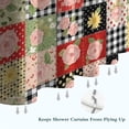 thumbnail image 6 of Pioneer Flower Floral Print Pattern Shower Curtain 72"x84", Bathroom Decorative Shower Curtain Set with 12 Hooks, Waterproof Washable, 6 of 6