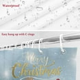 thumbnail image 6 of Christmas Snowman Bathroom Shower Curtain Winter Christmas Tree Xmas Snowflake Waterproof Washable Shower Curtains for Bathtub Bath Decor with Grommets and Hook 66 X 72 Inch, 6 of 8