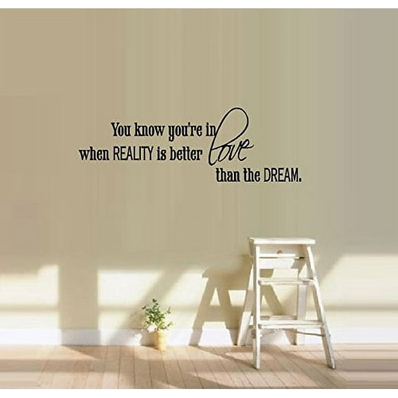 YOU KNOW YOU'RE IN LOVE WHEN ~ WALL DECAL, HOME DECOR 10" X 30"