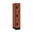 thumbnail image 2 of 12" Wide Double Tier 'S' Style Designer Wood Locker - 1 Wide - 5 Feet High - 21 Inches Deep - Cherry, 2 of 4