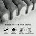 thumbnail image 2 of Sherpa Fleece Throw Blanket, Twin Size Soft Fuzzy Throw Blankets, Gray Warm Blanket, Cozy Fluffy Comfy for Sofa, Couch, Bed, Camping, Travel, 60" x 80", 2 of 8