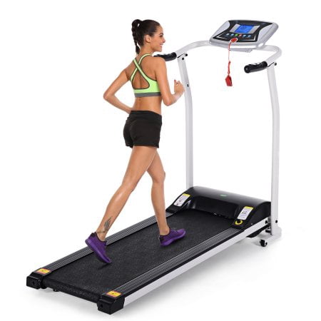 Ancheer Foldable Electric Treadmill Fitness Home Gym Treadmill with Heart Pulse System/ Low Noise/Adjustable Cushioning/LCD Display Screen
