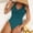 Blue#1, variant on LEBONYARD Ladies' Wrap Front One-Piece Swimsuit,Women's Fashion Solid Color Swimsuit Backlessswimsuit Green S