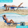thumbnail image 2 of #Wejoy Beach Lounge Chair Adjustable Folding Face Down Tanning Lawn Chair for Adult (Blue), 2 of 9