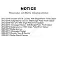 thumbnail image 2 of Transit Auto Front Disc Brake Rotors and Semi-Metallic Pads Kit for Car Dodge Grand Caravan Journey Chrysler Town & Country Ram C/V Volkswagen Routan K8S-100233, 2 of 11