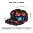 thumbnail image 6 of Fotbe Colorful Floral2 Flat Bill Visor Cap Classic Snapback Hat Polyester Foam Trucker Hat Trucker Cap Adjustable Baseball Cap, 6 of 9