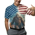 thumbnail image 5 of American Bigfoot Polo Shirts For Men USA Big Foot Sasquatch Golf Polos Mens Polo Shirts Short Sleeve Button Up Shirt Men, 5 of 7