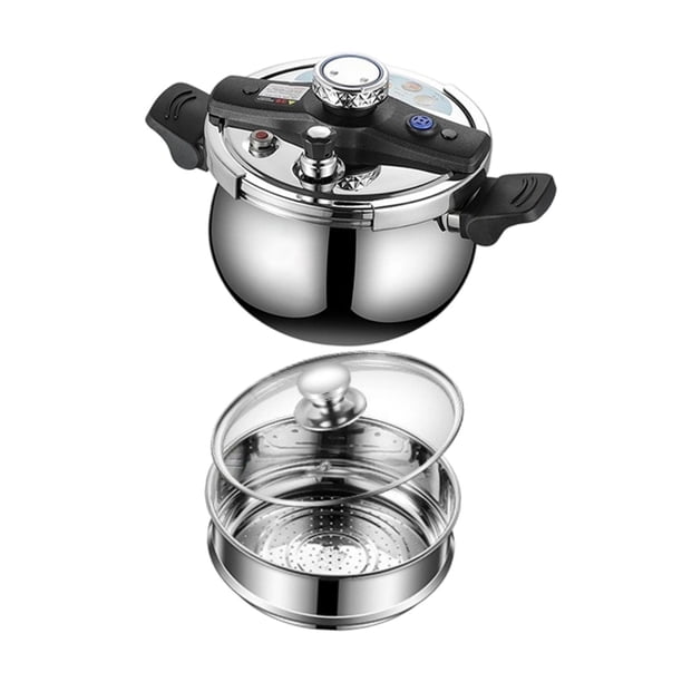 Olla a presión de 7L con tapa de acero inoxidable para el hogar, ideal para cocinas de inducción, cocinas, comedores y camping. Con vaporizador