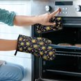 thumbnail image 2 of Pioneer Flower Floral Print Pattern 1-Pack Oven Mitts Set, Heat Resistant Kitchen Gloves, 7.7" X 12", 2 of 6