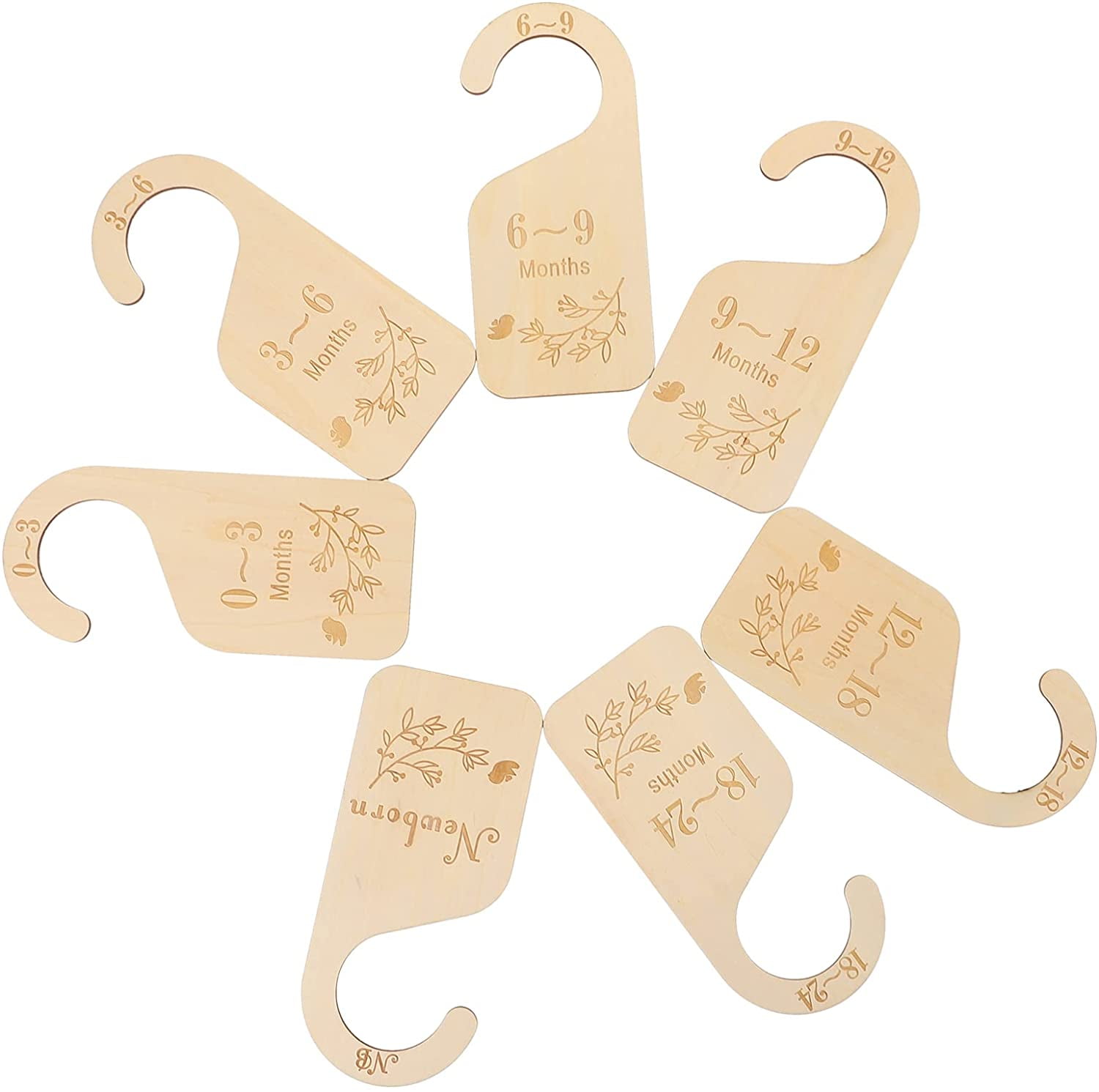 7Pcs Durable Baby Clothes Organizers Baby Closet Dividers Wardrobe